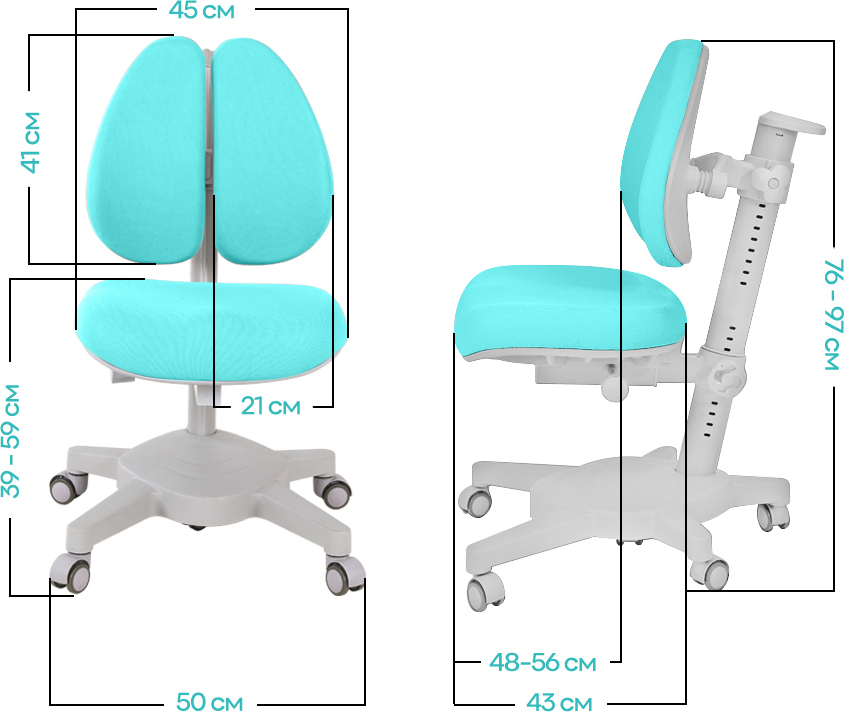 Детское кресло QP-Partu 210263 Anatomica Armata Duos мятный