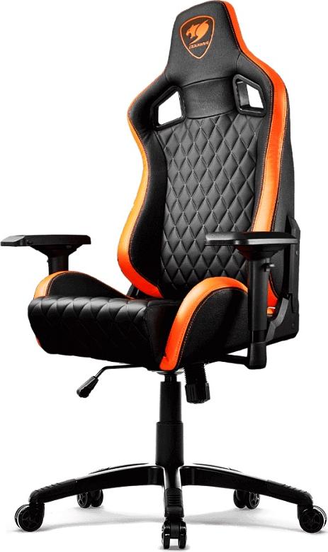 Кресло компьютерное игровое cougar armor black orange