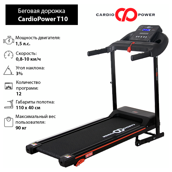 Беговая дорожка cardiopower t10 %Future_395 (фото 1)